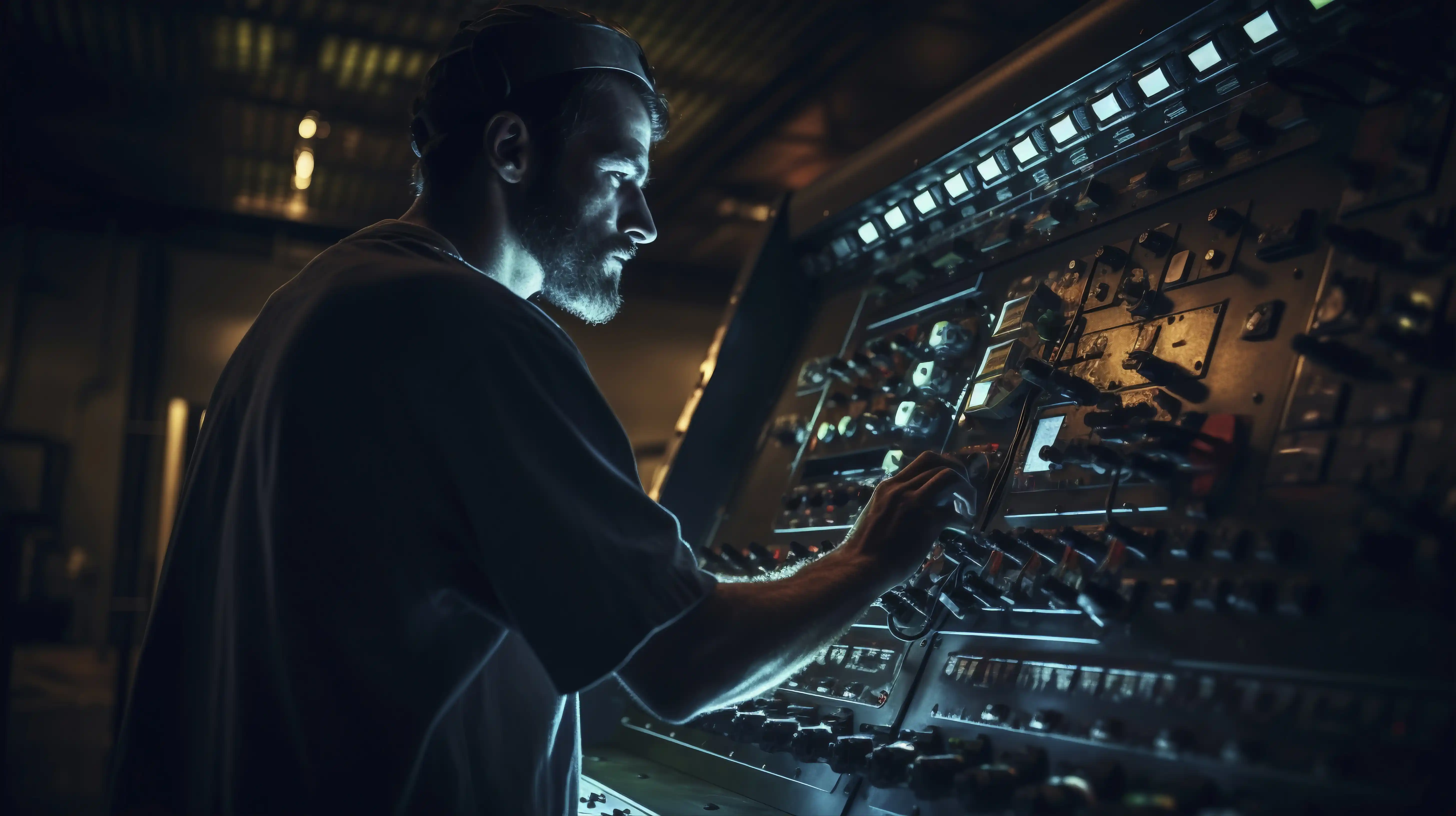 Técnico realizando montagem artesanal